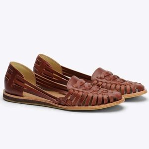 Nisolo Leather Huarache Sandals | Vintage Style Slip On Flats Size 7